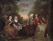 William Hogarth President Andrew and friends oil on canvas